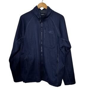 North‎ Face Jacket Mens XL Navy Blue Full Zip Fleece Lined Outdoor Pockets Warm
